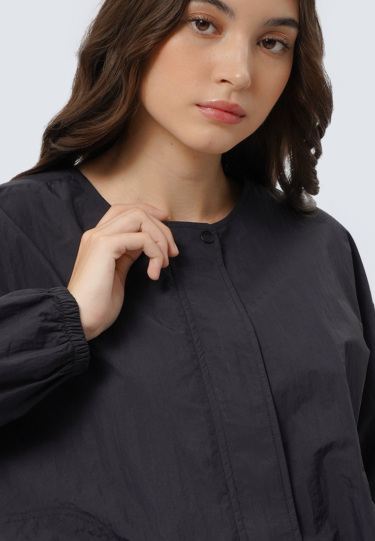 Long Sleeve Top with Drawstring Waist
