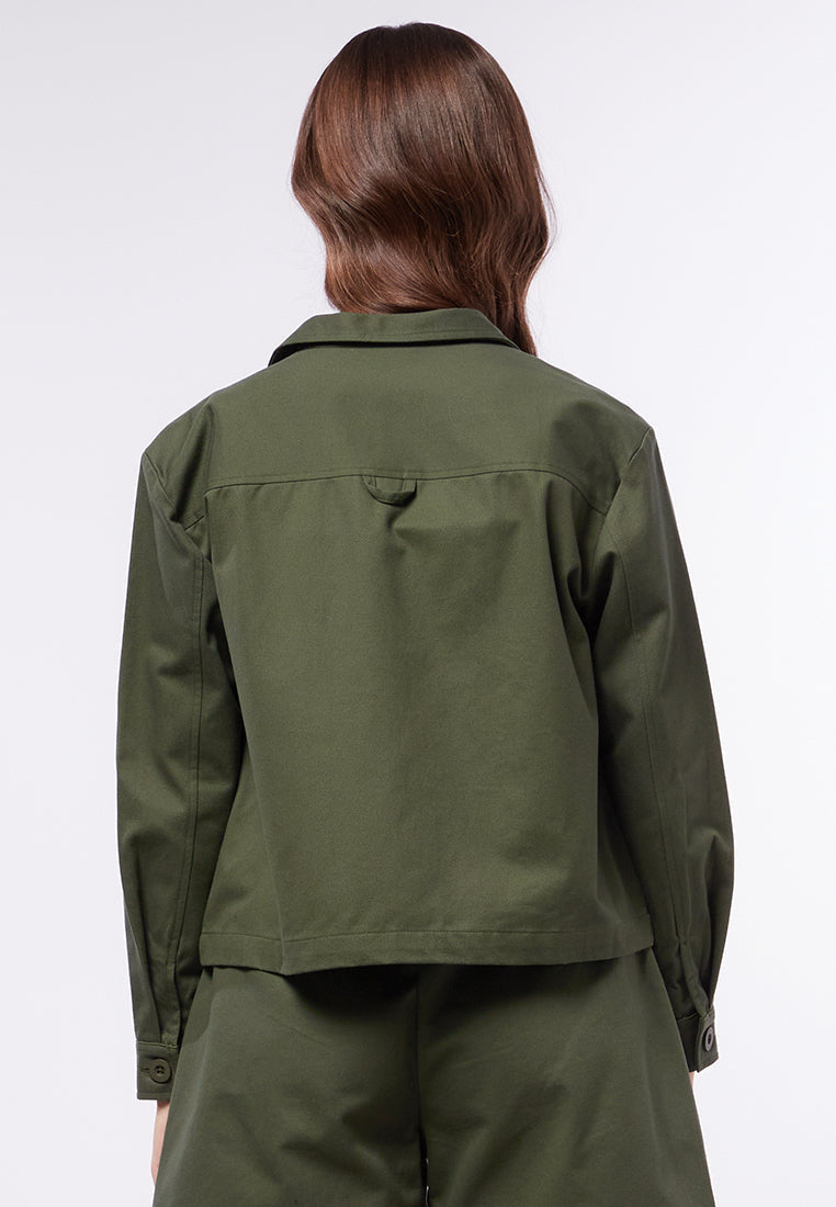 Long Sleeve Jacket with Patch Pocket