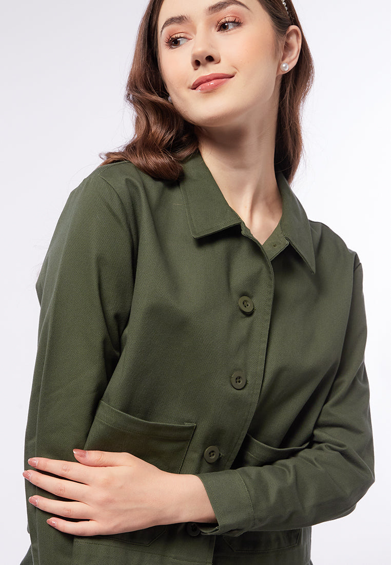 Long Sleeve Jacket with Patch Pocket