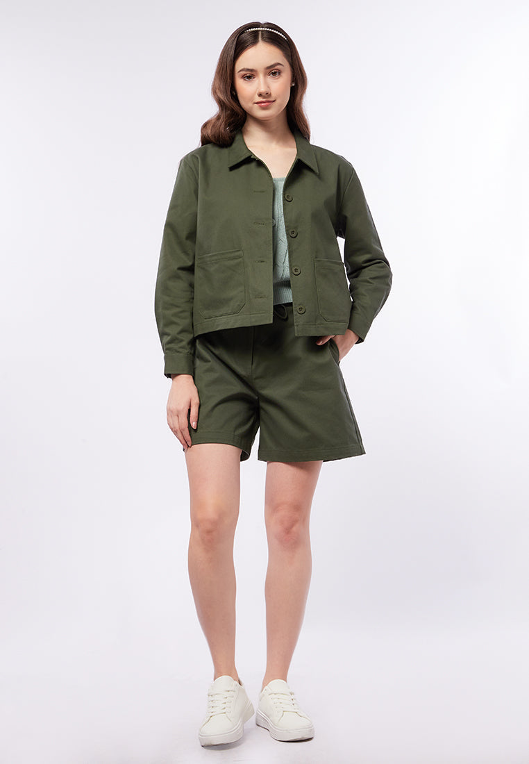 Long Sleeve Jacket with Patch Pocket