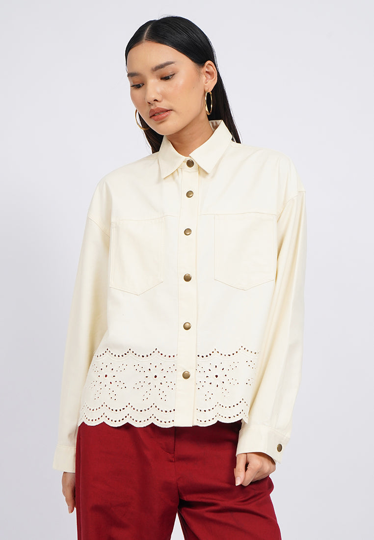 Eyelet Long Sleeve Jacket