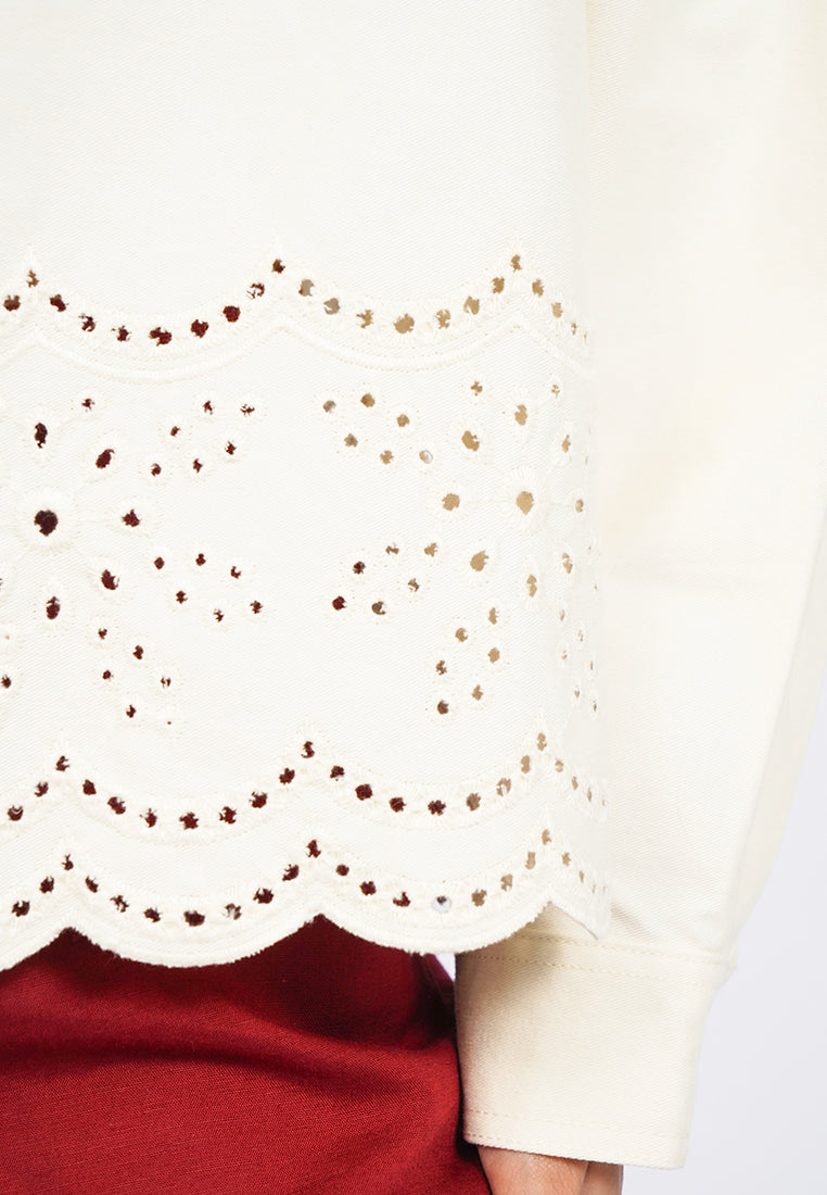 Eyelet Long Sleeve Jacket