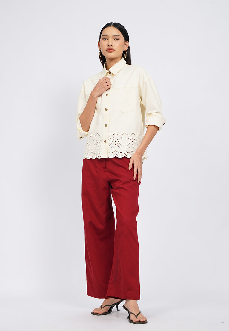 Eyelet Long Sleeve Jacket