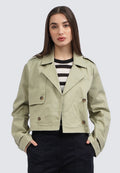 Cropped Trench Jacket
