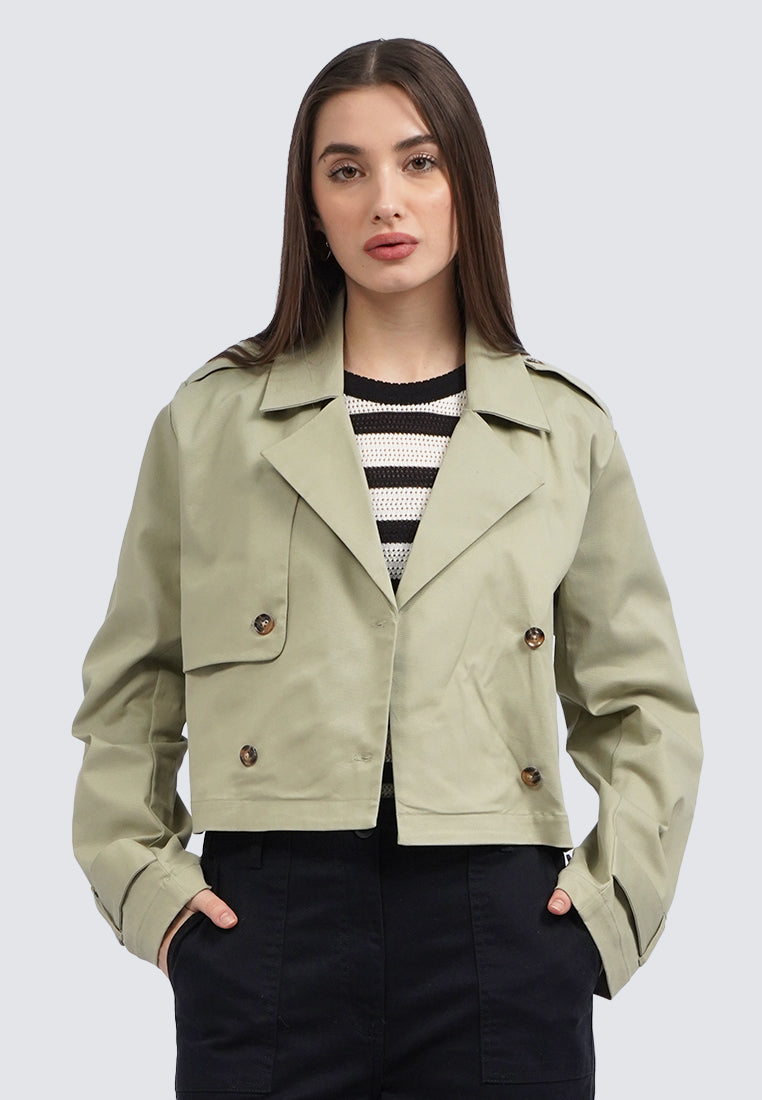 Cropped Trench Jacket