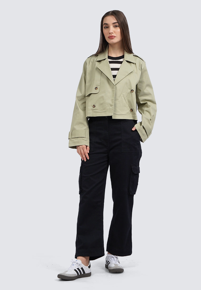 Cropped Trench Jacket
