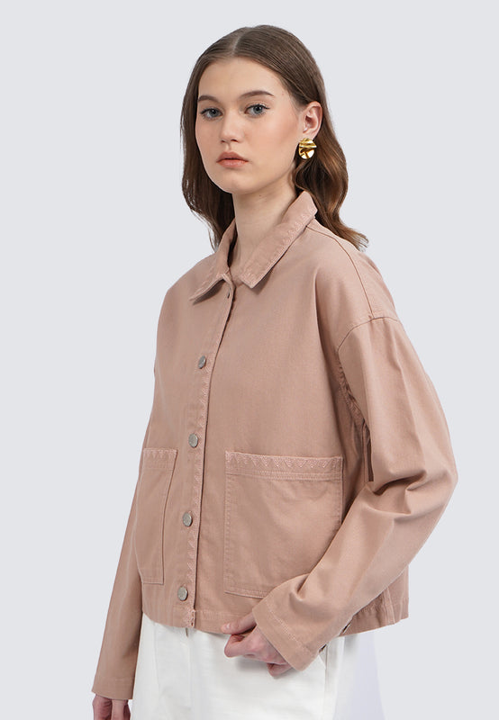 Double Pocket Long Sleeve Jacket