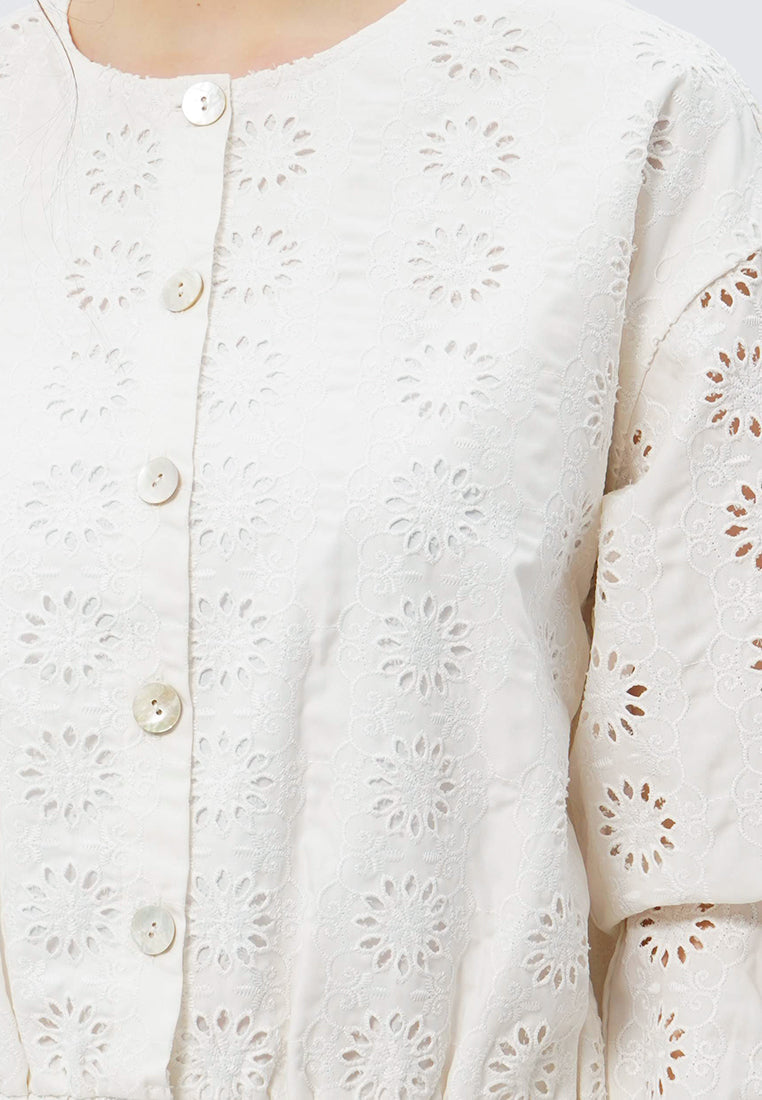 Eyelet Bomber Jacket