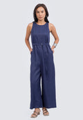 Round Neck Sleeveless Jumpsuit