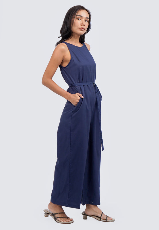 Round Neck Sleeveless Jumpsuit