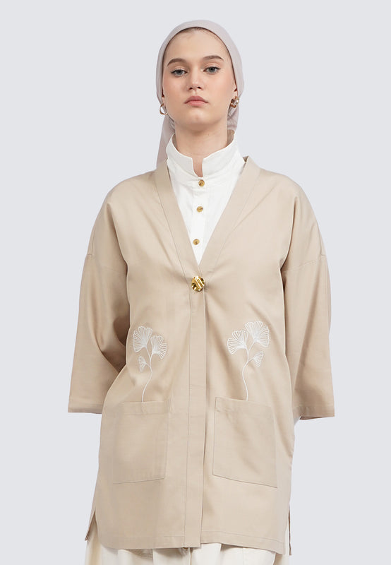 7/8 Sleeve Embroidered Kimono
