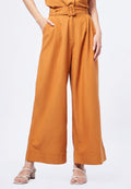 Wide Leg Pants with Belt Details