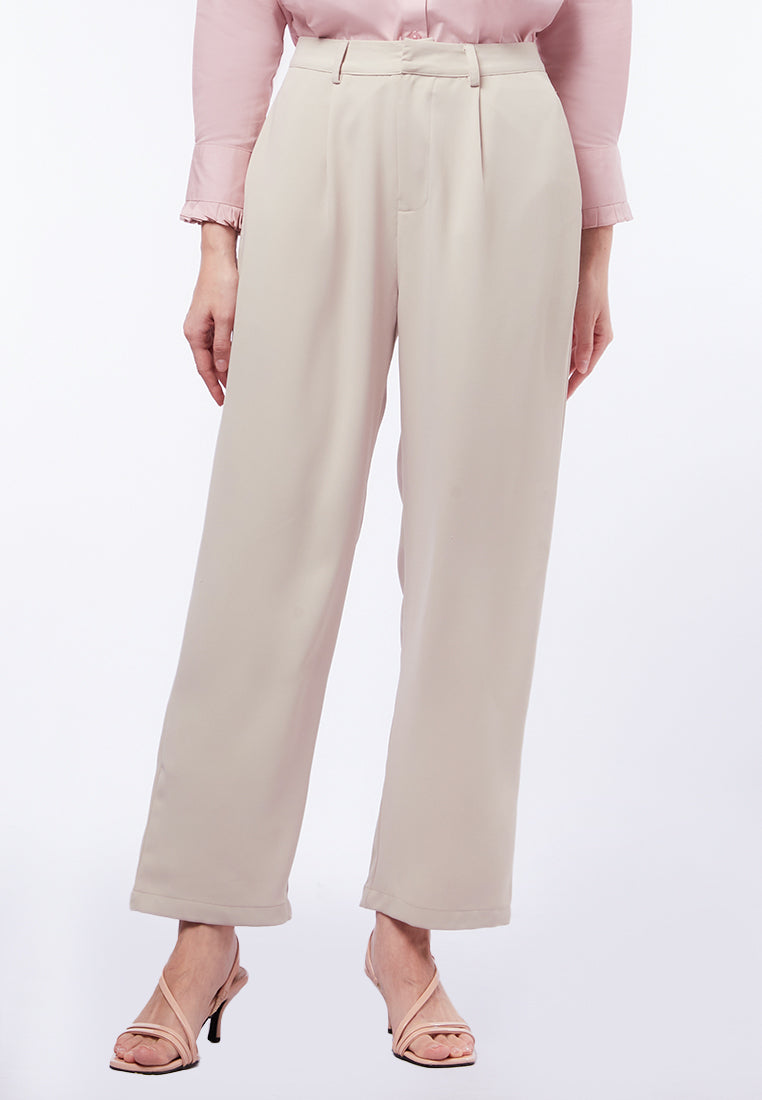 Straight Fit High Waist Pants