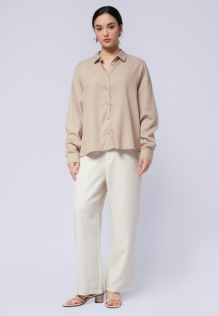 High Waist Straight Pants