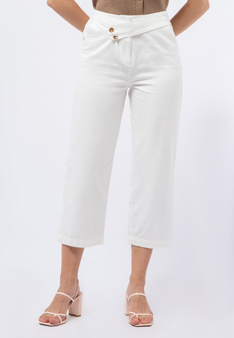 Long Pants with Asymmetric Waistband