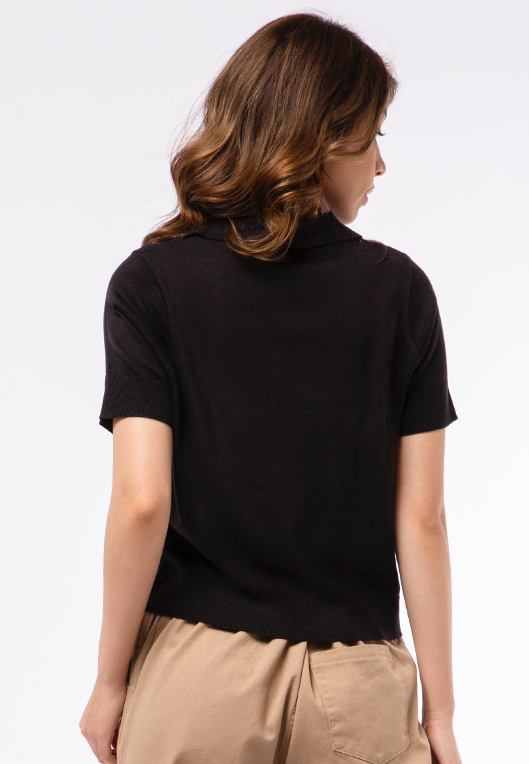 Knit Polo Top
