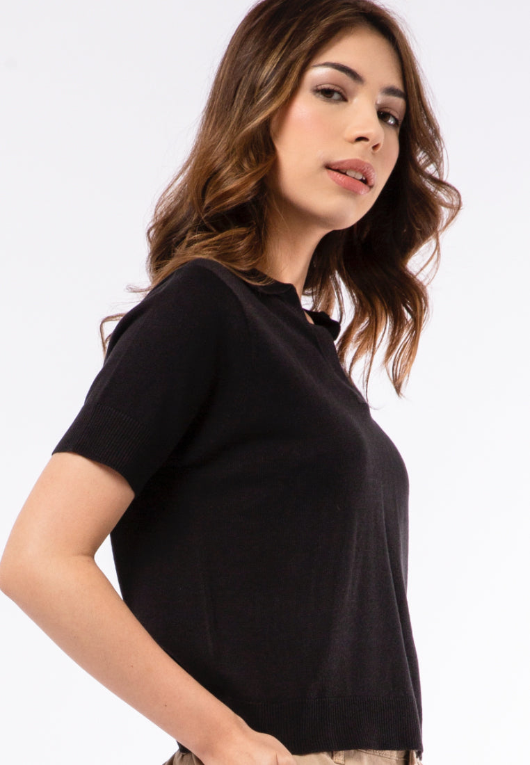 Knit Polo Top