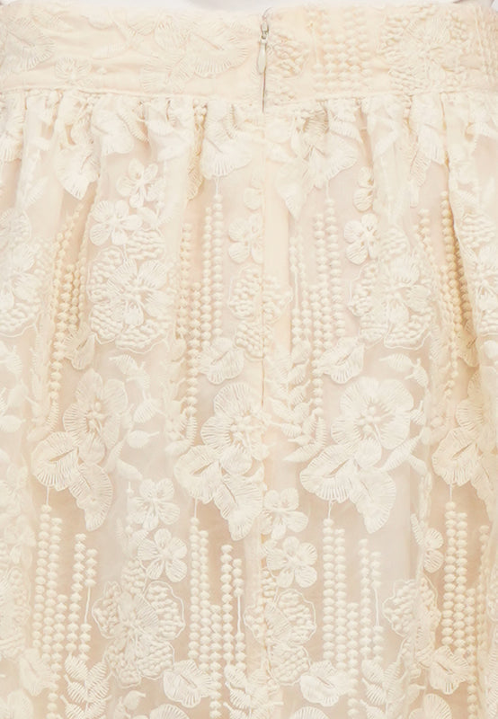 Embroidered Loose Midi Skirt