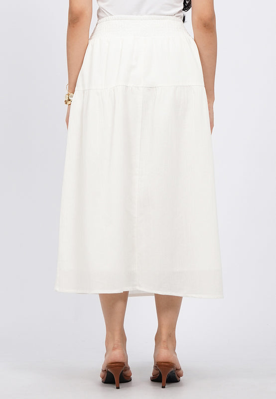 Textured Tier Midi Skirt