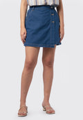Buttoned Denim Shorts