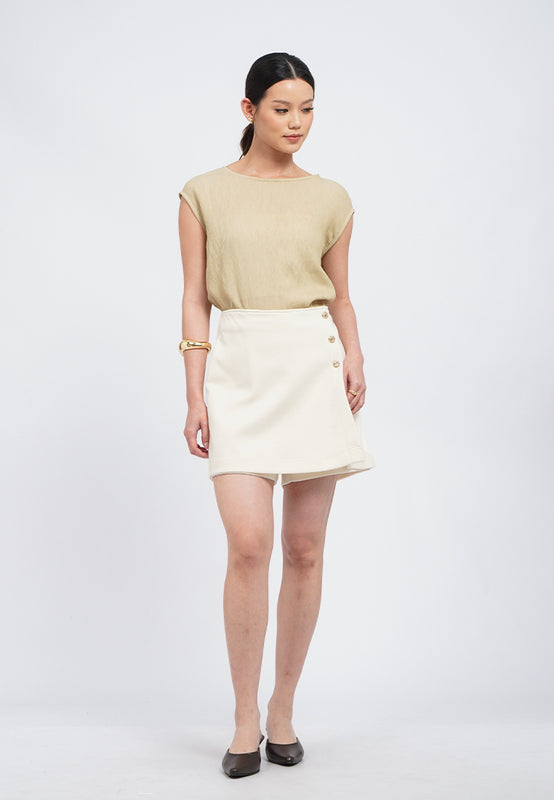 Mini Skort with Front Button Details