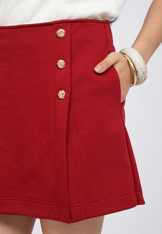 Mini Skort with Button Details