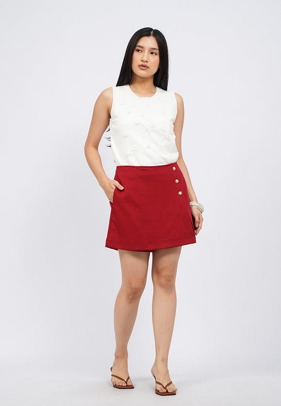 Mini Skort with Button Details