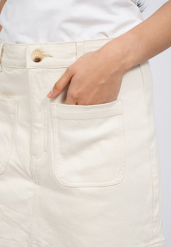 Double Pocket Denim Skort