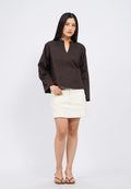 Double Pocket Denim Skort