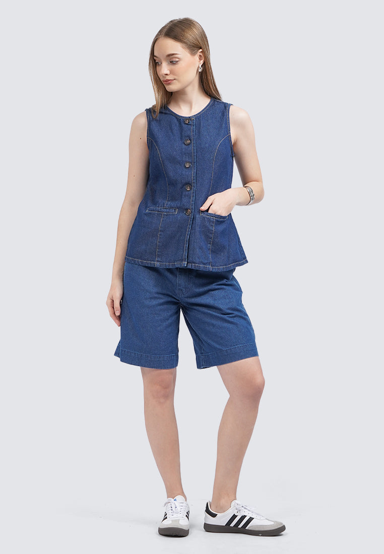 Denim Sleeveless Top