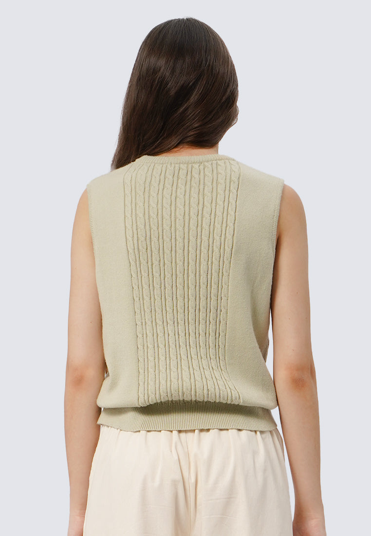 Textured Sleeveless Knit Top