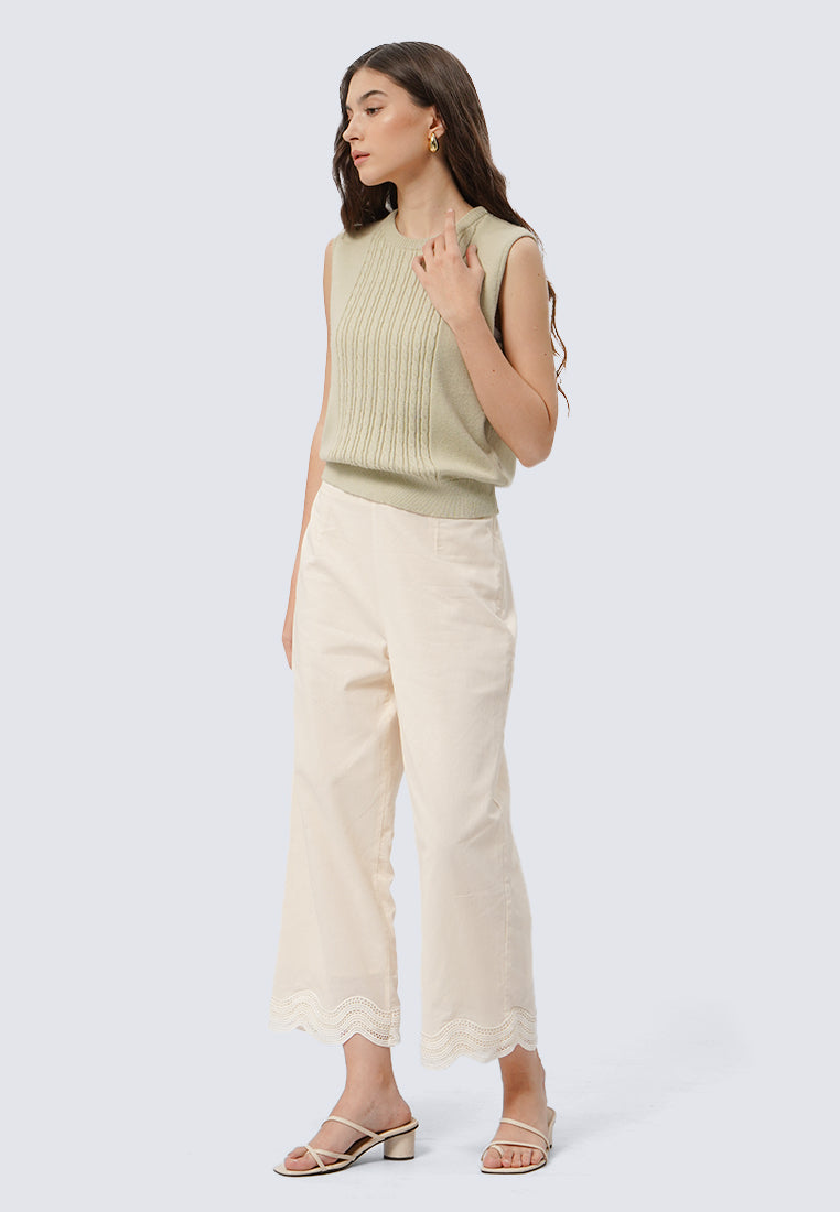 Textured Sleeveless Knit Top