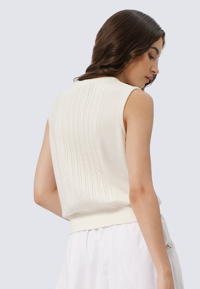 Textured Sleeveless Knit Top