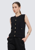 Button Up Sleeveless Top
