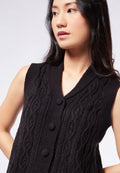 Sleeveless Crop Knit Top
