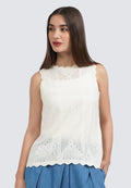 High Neck Sleeveless Knit Top