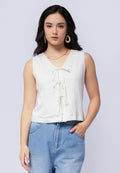 V-Neck Crop Vest