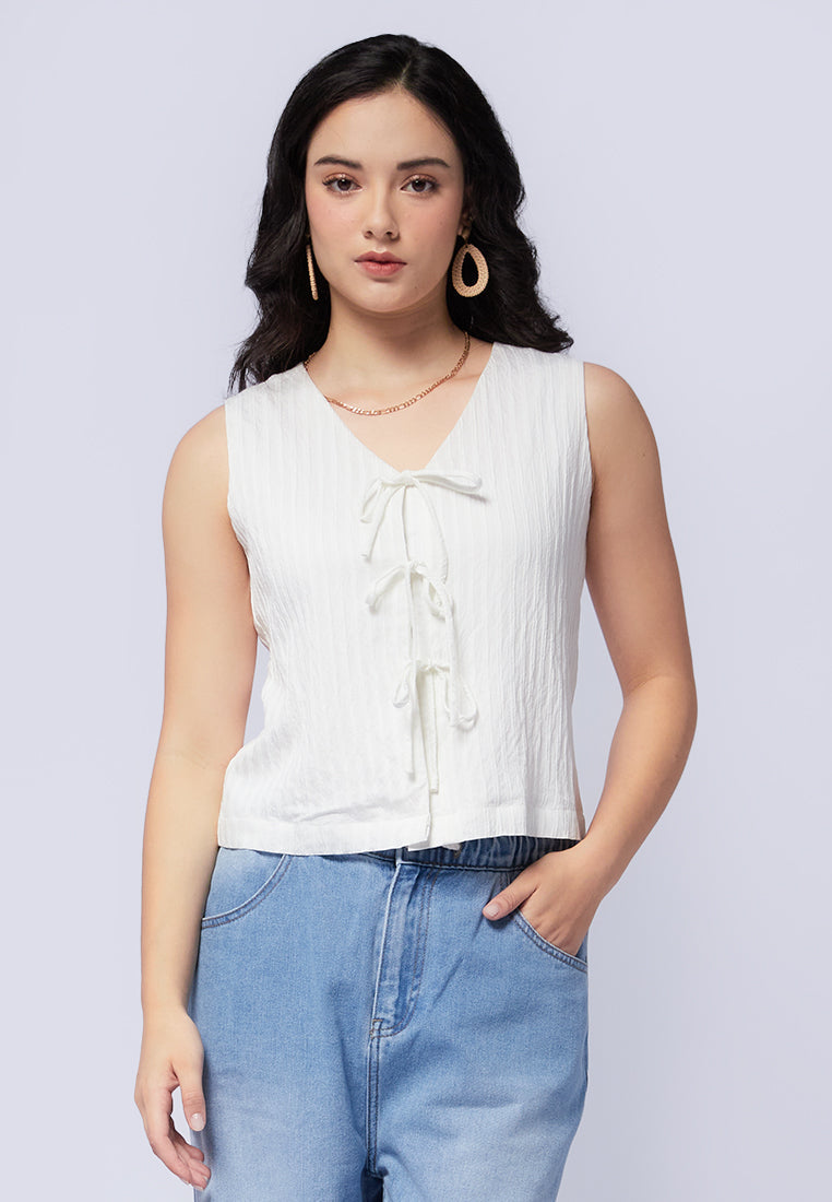 V-Neck Crop Vest