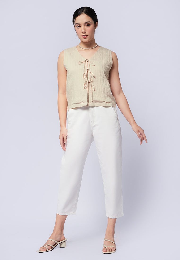 V-Neck Crop Vest