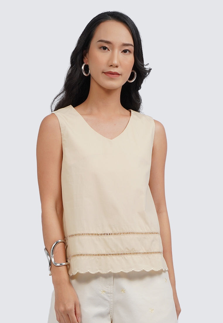 V-Neck Sleeveless Blouse