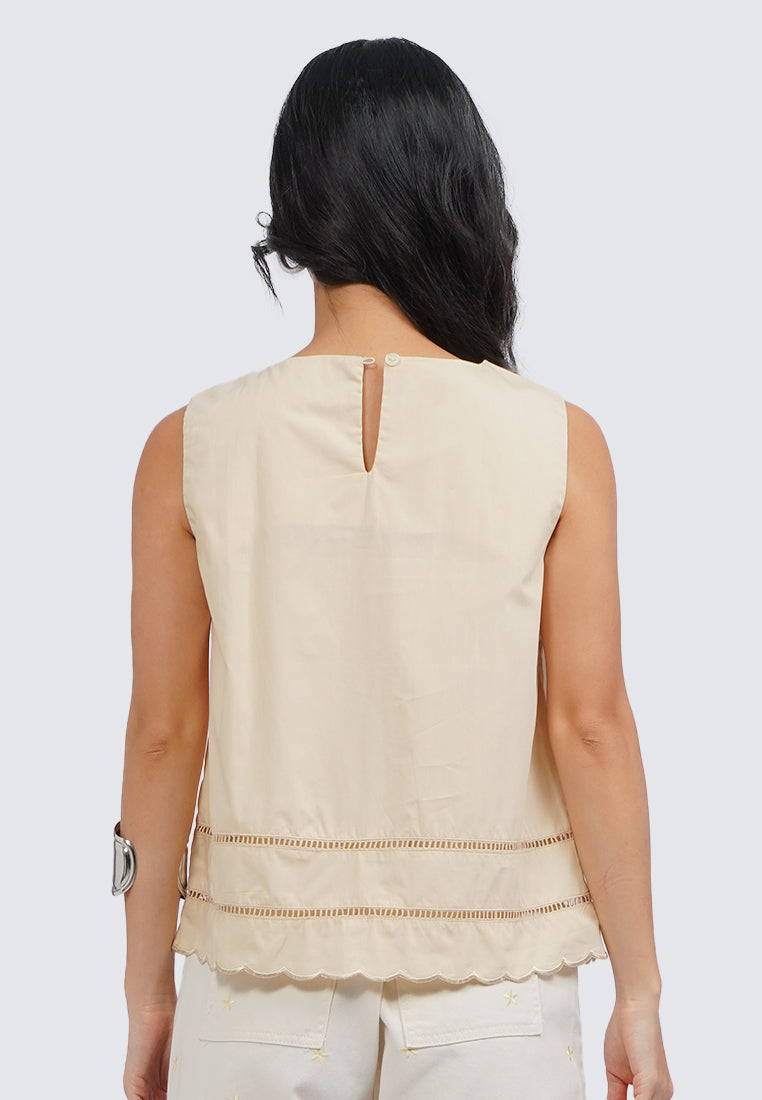 V-Neck Sleeveless Blouse