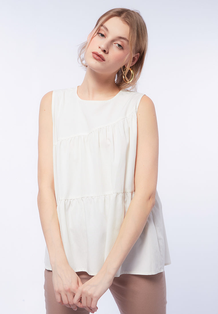 Tiered Sleeveless Blouse