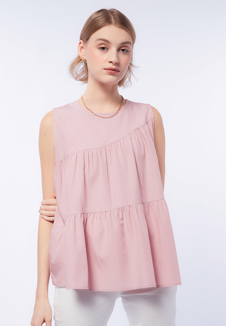 Tiered Sleeveless Blouse