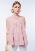 Tiered Sleeveless Blouse