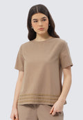 Regular Fit Short Sleeve Blouse