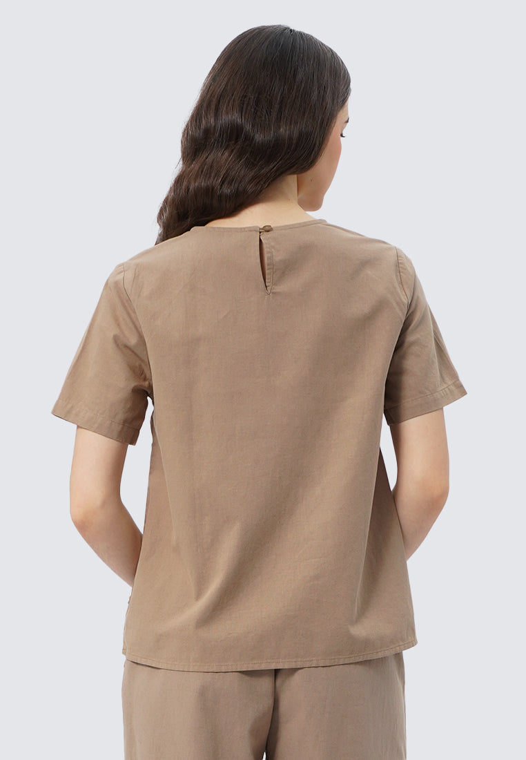 Regular Fit Short Sleeve Blouse