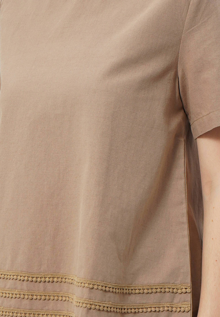Regular Fit Short Sleeve Blouse