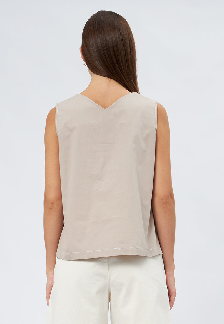 A-Line Sleeveless Blouse