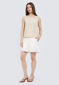 Embroidered Sleeveless Blouse