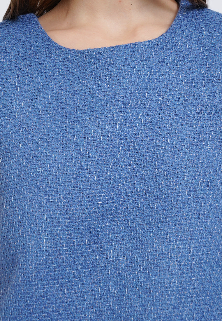Sleeveless Tweed Top
